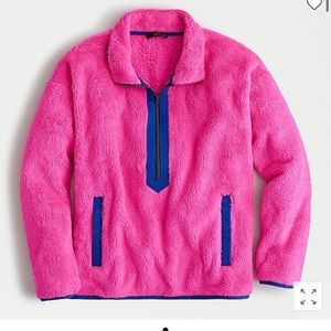 J. Crew Superplush Sherpa Half-Zip Pullover - Like New 🎉